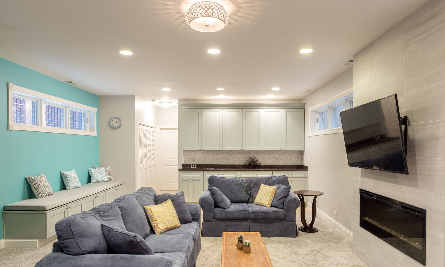 CHI | Chicago Lincoln Square Basement Living Room Renovation