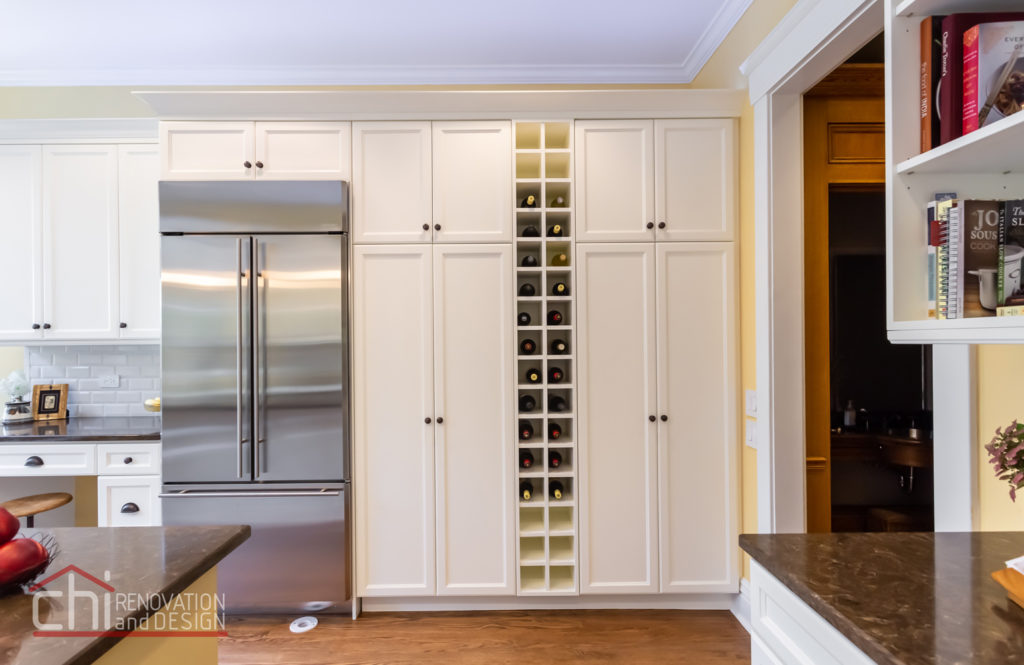 CHI | Chicago Burling St Kitchen Custom Wine Rack Remodel