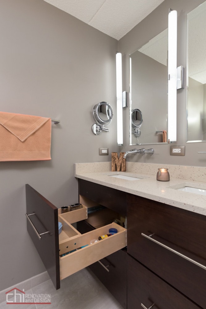 CHI | Northshore Bathroom Open Cabinet Remodel