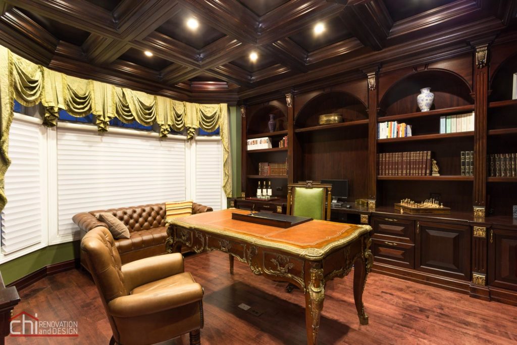 CHI | Skokie Custom Woodwork Office Remodel
