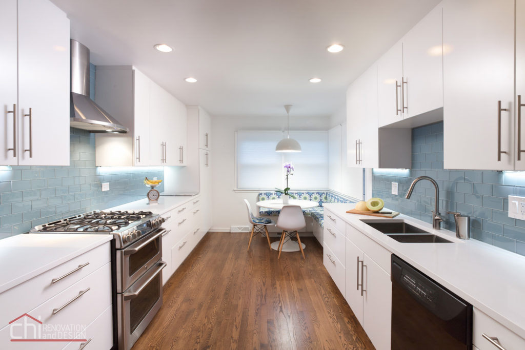 CHI | Skokie Kitchen Banquette Interior Remodel