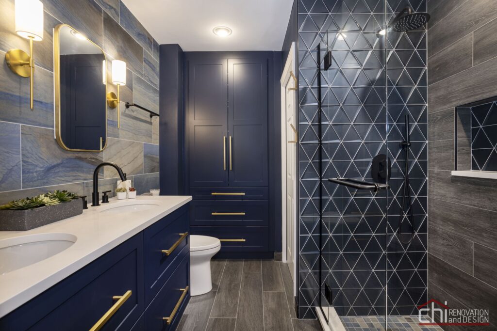 Masculine Uptown Master Bath Overhaul