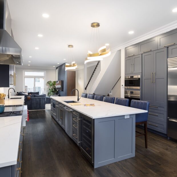 Chicago's vibrant West Loop, this transformative renovation reimagined the main level of a distinguished home