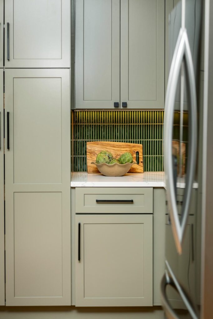 Winnemac Ave Kitchen Remodel Featuring Calm Green Interiors