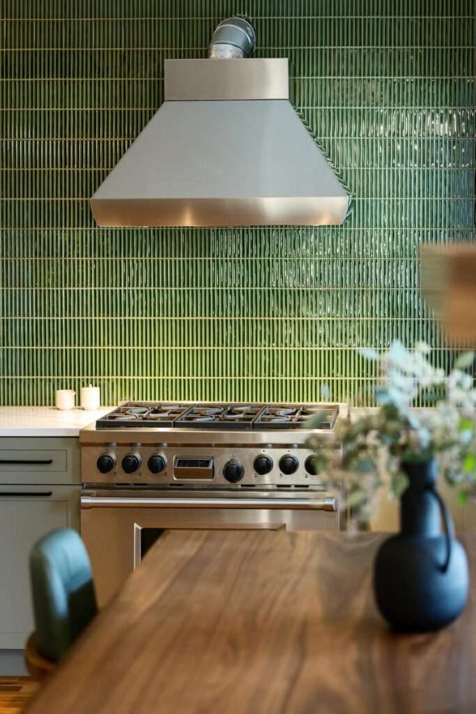 Winnemac Ave Kitchen Remodel Featuring Calm Green Interiors