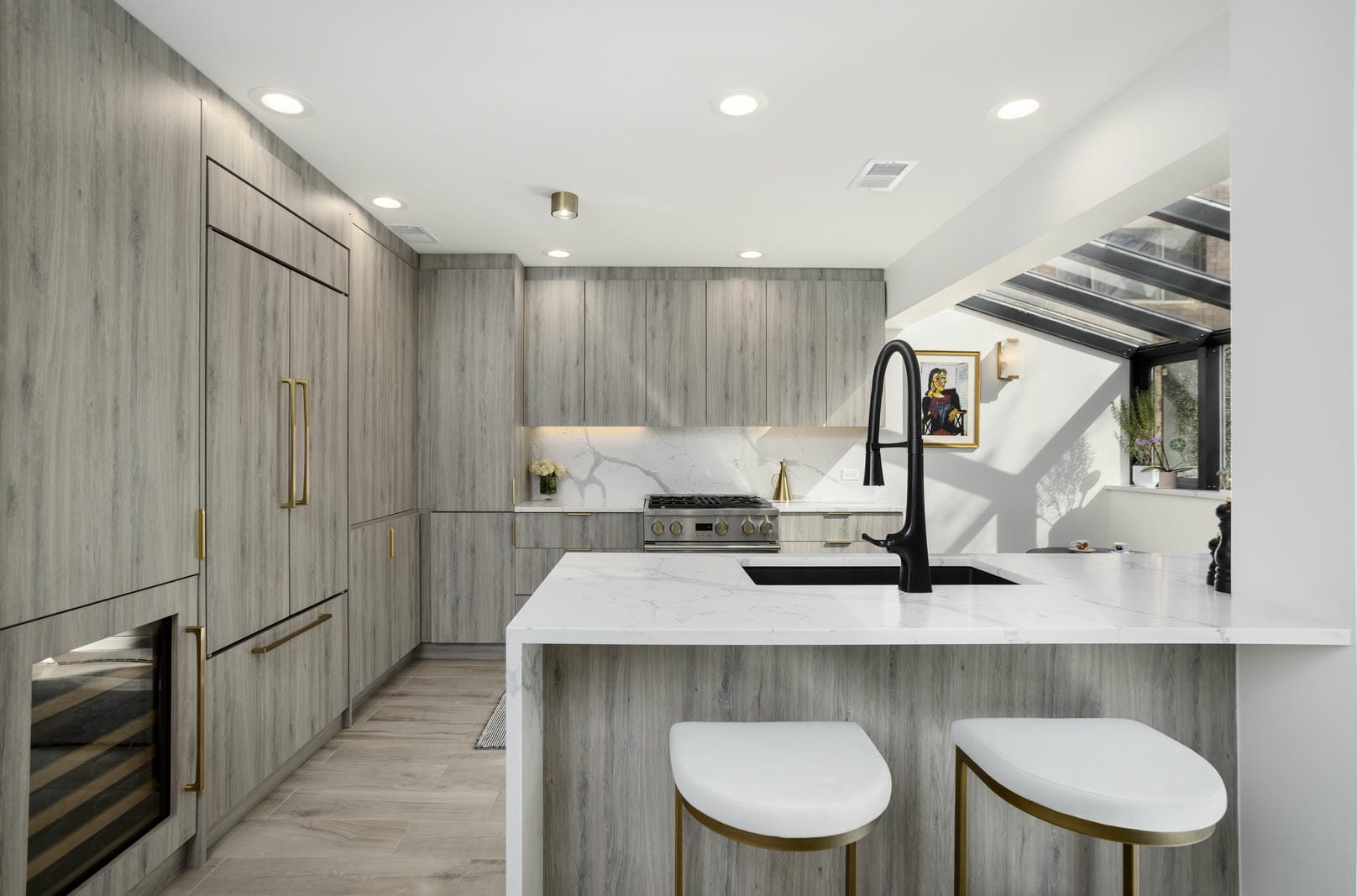 Vine Kitchen and Powder Room: Modern Minimalist Renovation